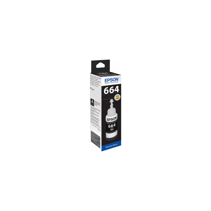 Epson T6641 Bouteille d'encre noire pour recharge (70 ml) Epson T6641 Bouteille d'encre noire pour recharge (70 ml)