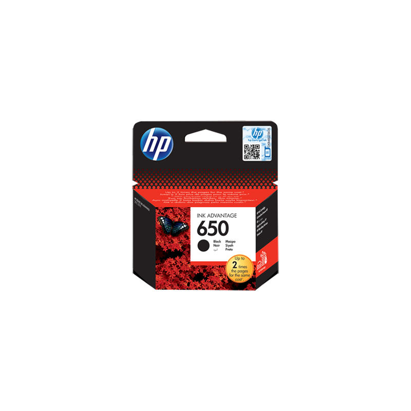 HP 650 Black Ink Cartridge - Cartouche d'encre noir