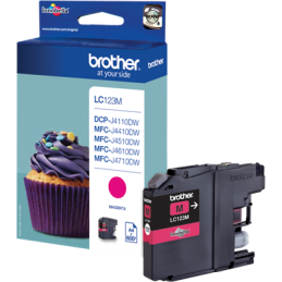 LC123M cartouche jet d'encre magenta Brother | Smarteo Madagascar