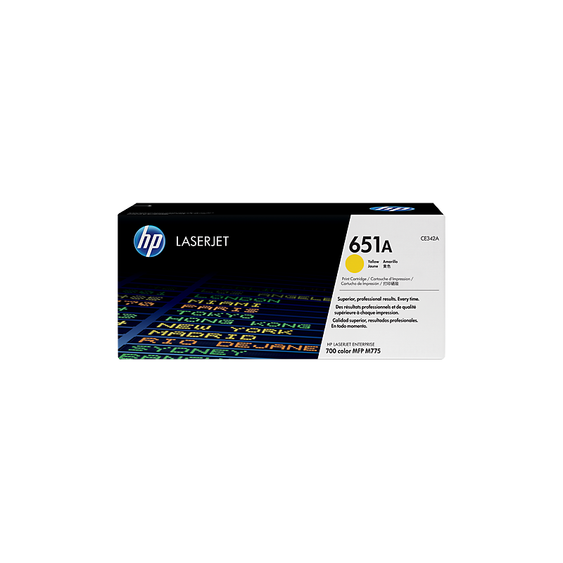Toner HP 651A LaserJet Yellow authentique Toner HP 651A LaserJet Yellow authentique