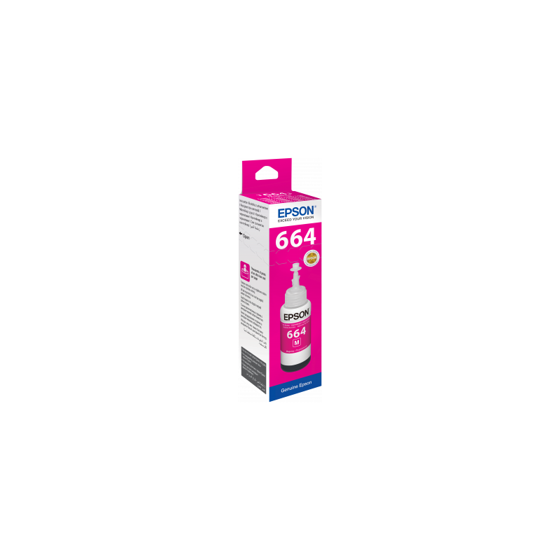 Epson T6643 Bouteille d'encre magenta pour recharge (70 ml)