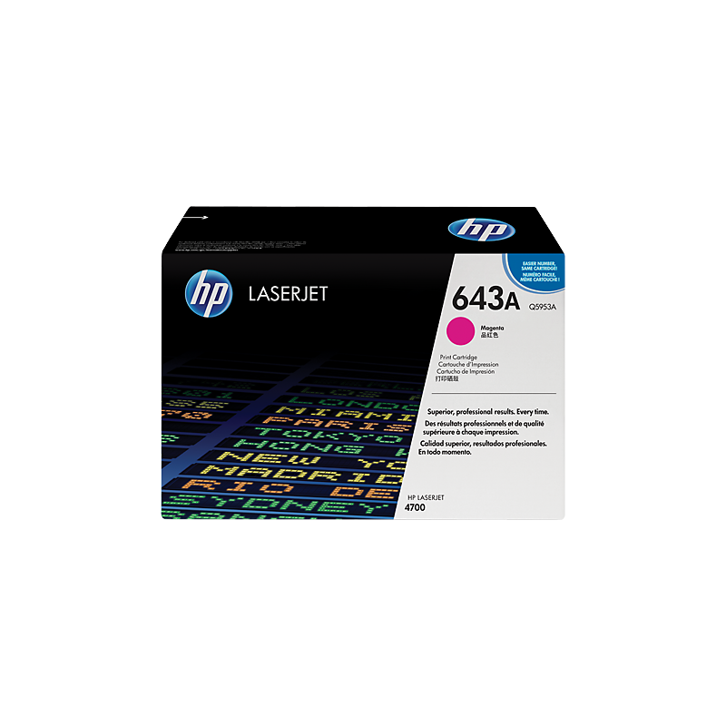 HP 643A Cartouche de toner LaserJet magenta HP 643A Cartouche de toner LaserJet magenta