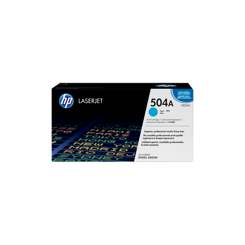 HP 504A cartouche de toner LaserJet cyan HP 504A cartouche de toner LaserJet cyan