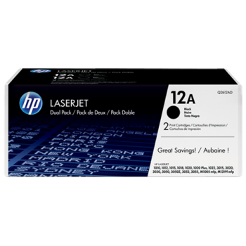 HP 12A pack de 2 toners LaserJet noir