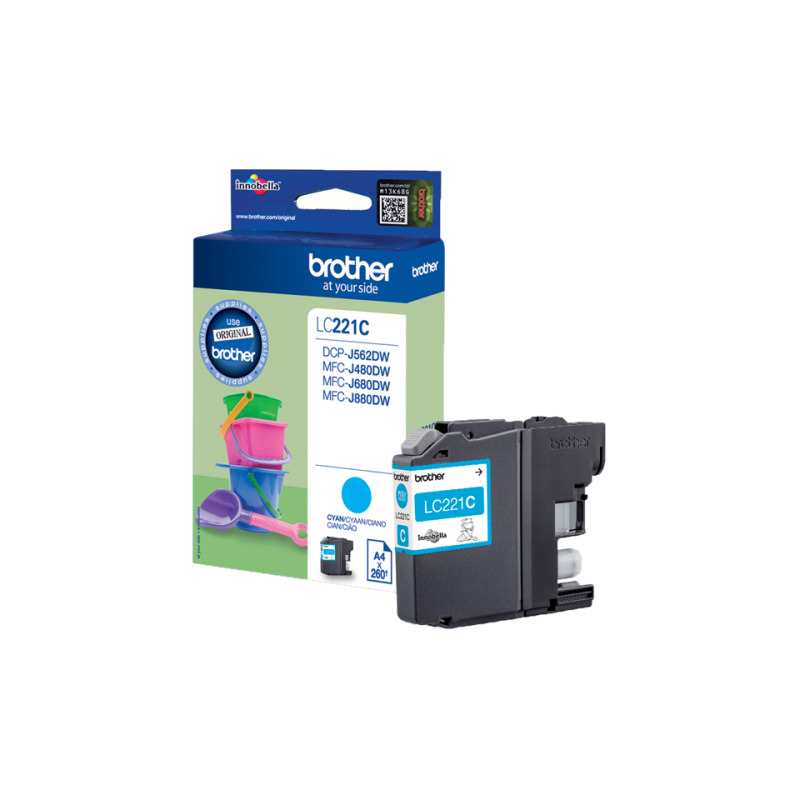 Brother LC-221C Cartouche d'encre cyan Brother LC-221C Cartouche d'encre cyan