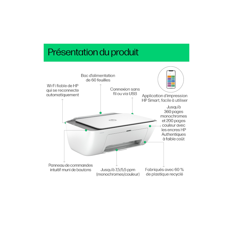 HP DeskJet Ink Advantage 2876 | Imprimante jet d'encre tout en un | Smarteo Madagascar HP DeskJet Ink Advantage 2876 | Imprimante jet d'encre tout en un | Smarteo Madagascar