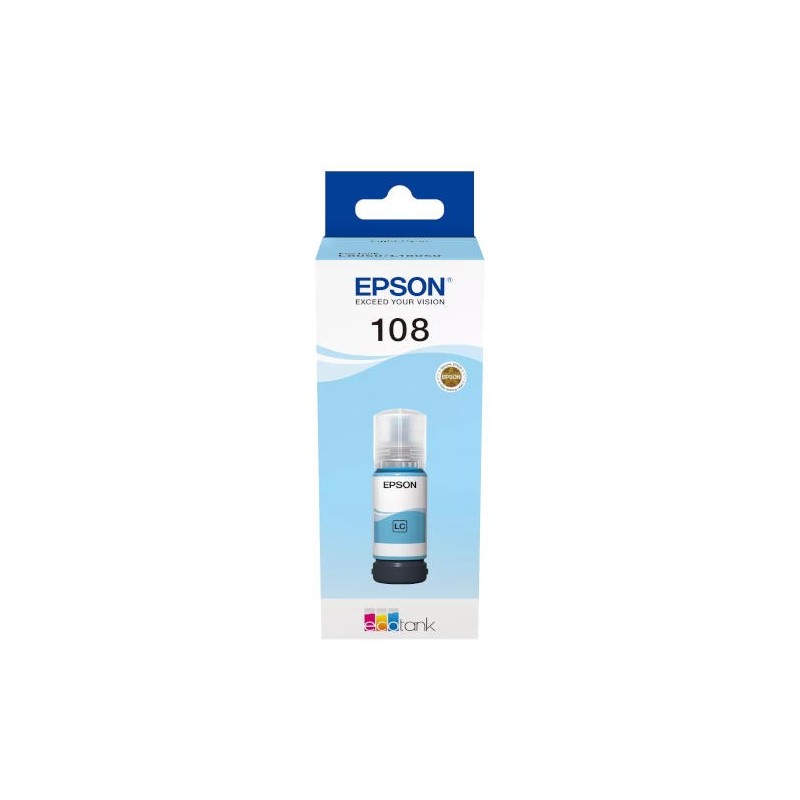 Epson 108 Cyan clair | Recharge bouteille | Smarteo Madagascar
