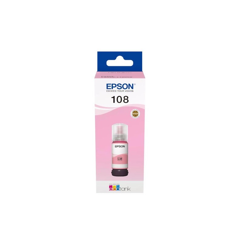 Epson 108 Magenta clair | Recharge bouteille | Smarteo Madagascar